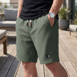 Korte zomer broek met elastische taille en trekkoord Heren