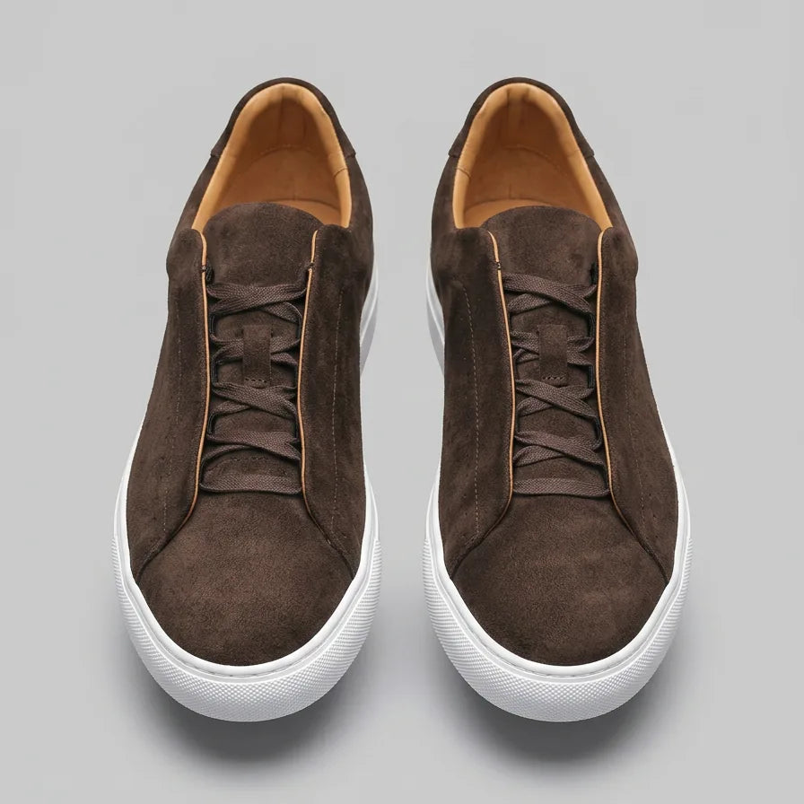 Heren Sneakers Suede Bruin