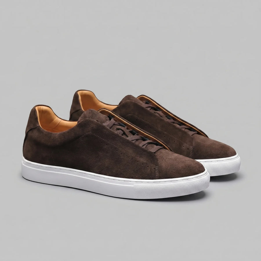 Heren Sneakers Suede Bruin