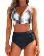 Sneldrogende bikini set met hoge taille Dames