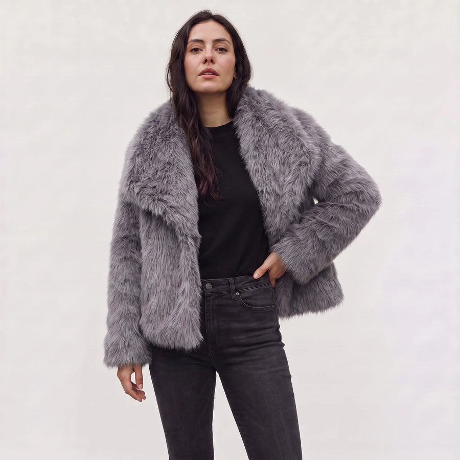 Oversized Jas Dames Faux Fur