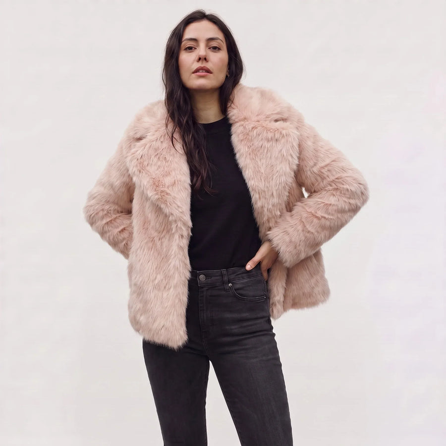 Oversized Jas Dames Faux Fur