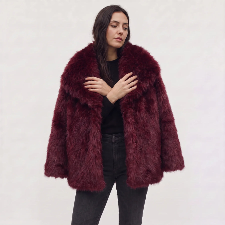 Oversized Jas Dames Faux Fur