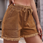 Korte broek met elastische taille Dames