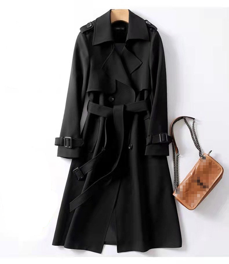 Dames Trenchcoat Dubbelrijig met Ceintuur