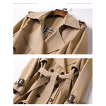 Dames Trenchcoat Dubbelrijig met Ceintuur