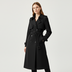 Dames Trenchcoat Dubbelrijig met Ceintuur
