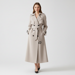 Dames Trenchcoat Dubbelrijig met Ceintuur