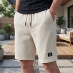 Korte zomer broek met elastische taille en trekkoord Heren