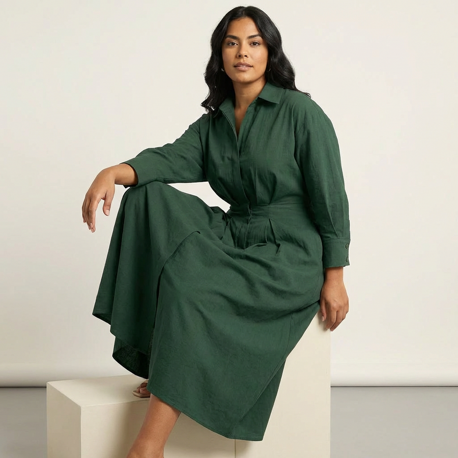 Blousejurk Dames Maxi Getailleerd