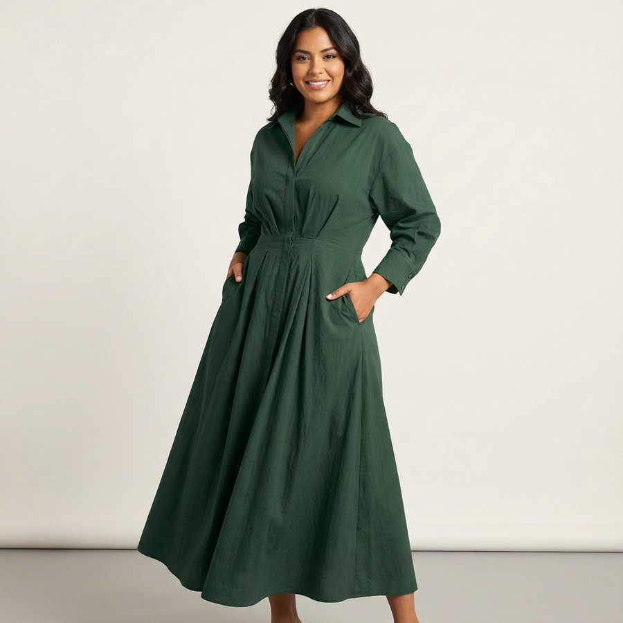 Blousejurk Dames Maxi Getailleerd