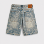 Tweedelige Denim set met jack en korte broek Heren