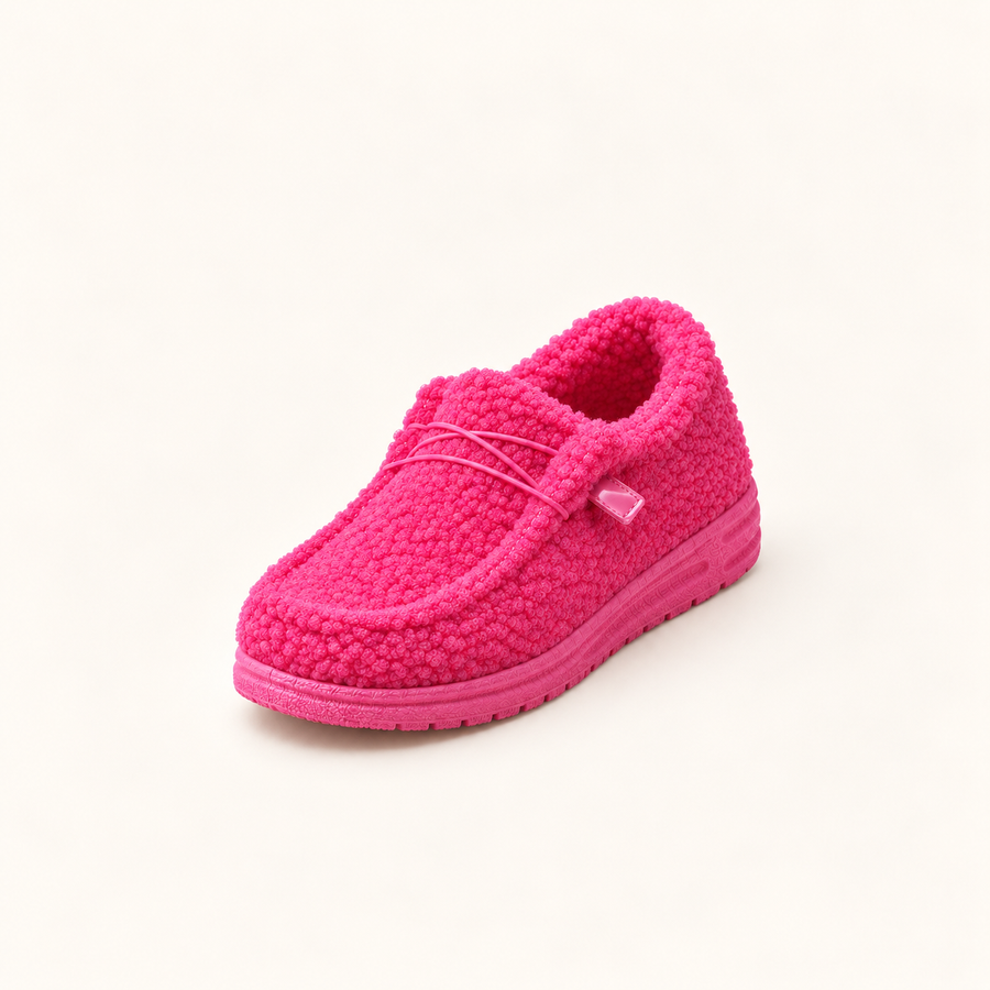 Pantoffels Dames Teddy met Elastisch Koord
