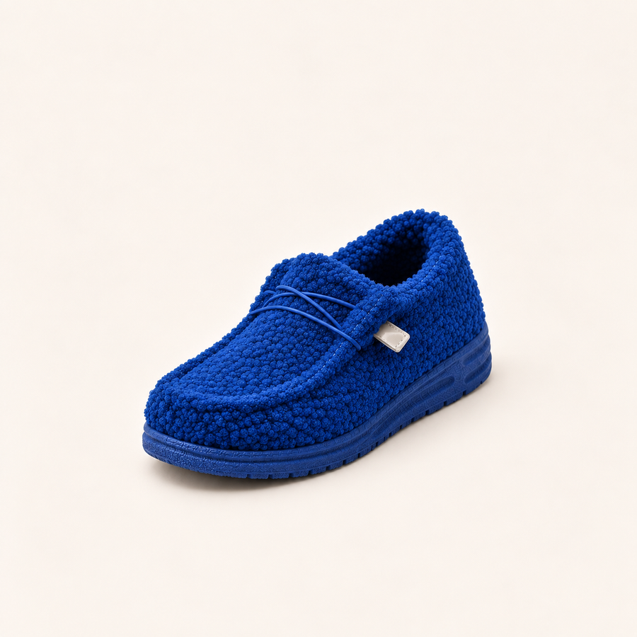 Pantoffels Dames Teddy met Elastisch Koord