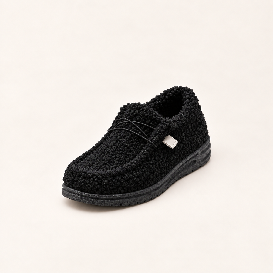 Pantoffels Dames Teddy met Elastisch Koord