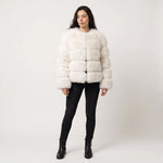 Faux Fur Jas Dames met Ronde Hals