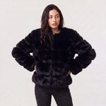 Faux Fur Jas Dames met Ronde Hals
