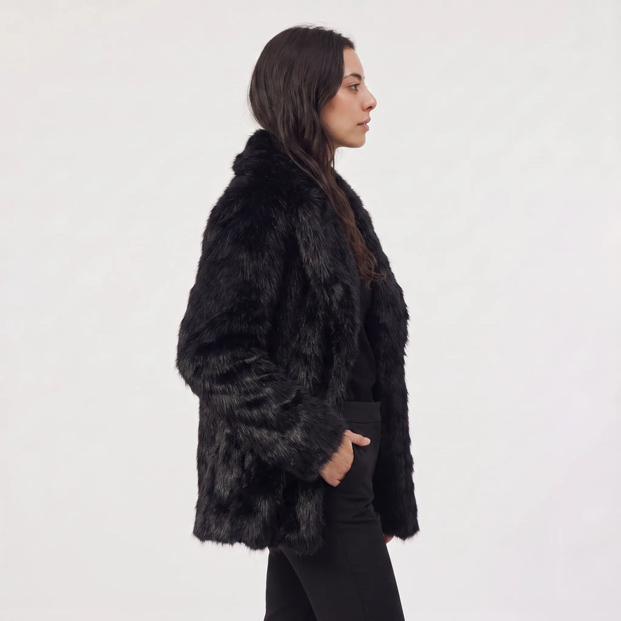 Oversized Jas Dames Faux Fur