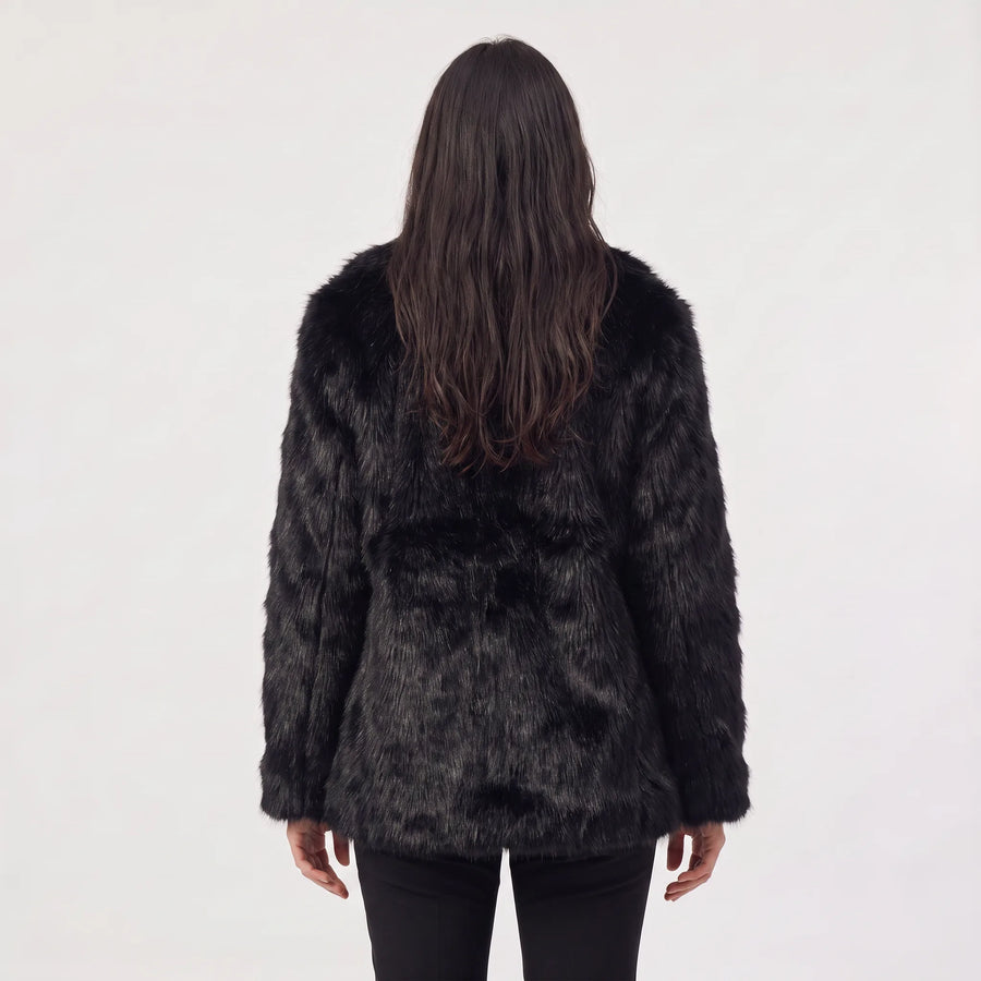 Oversized Jas Dames Faux Fur