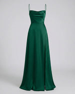 Maxi jurk met split en bandjes Dames