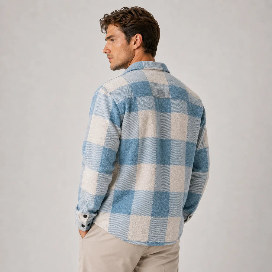 Flanel Overshirt Heren met Borstzak