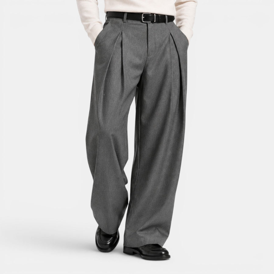 Wijde broek heren met plooien
