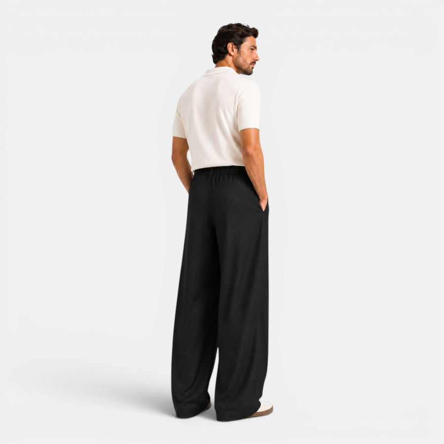 Wijde broek heren met plooien