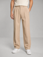 Pantalon Heren met Plooien en Rechte Pijpen