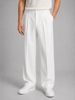 Pantalon Heren met Plooien en Rechte Pijpen
