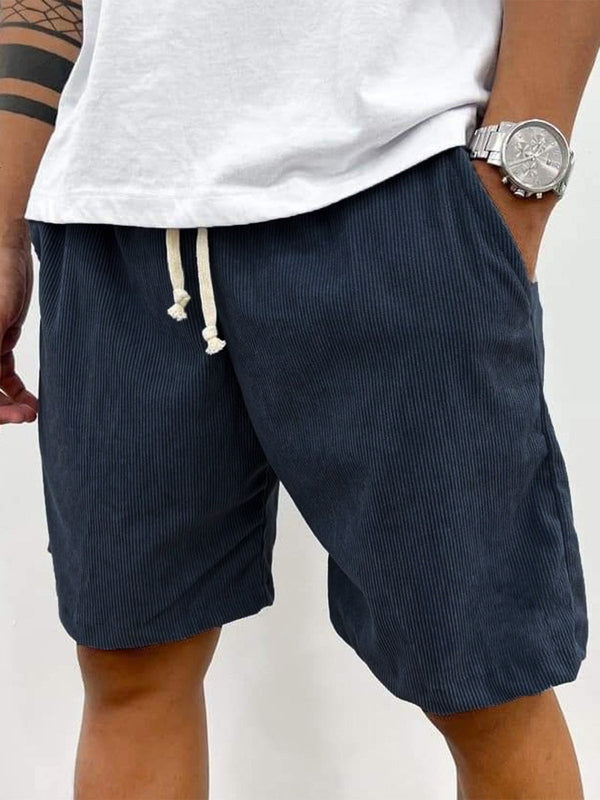 Corduroy korte broek met elastische taille Heren