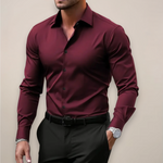 Slim fit overhemd met lange mouwen Heren