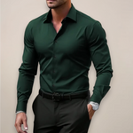 Slim fit overhemd met lange mouwen Heren