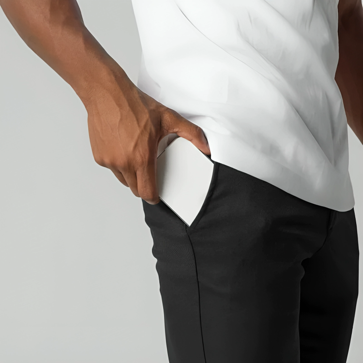 Slim fit chino broek elastische taille Heren