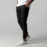 Slim fit chino broek elastische taille Heren