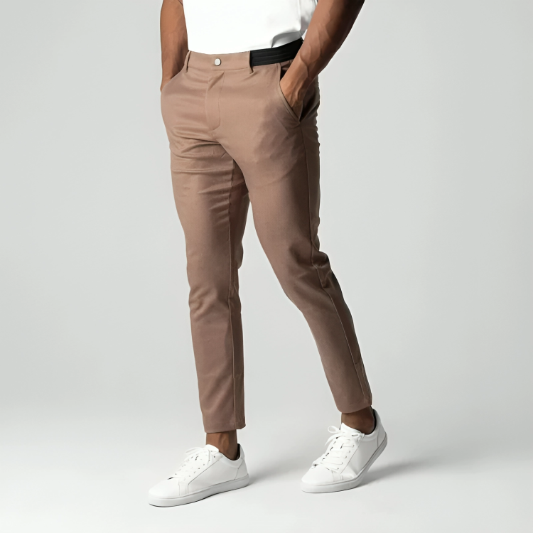 Slim fit chino broek elastische taille Heren