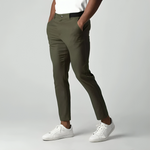 Slim fit chino broek elastische taille Heren