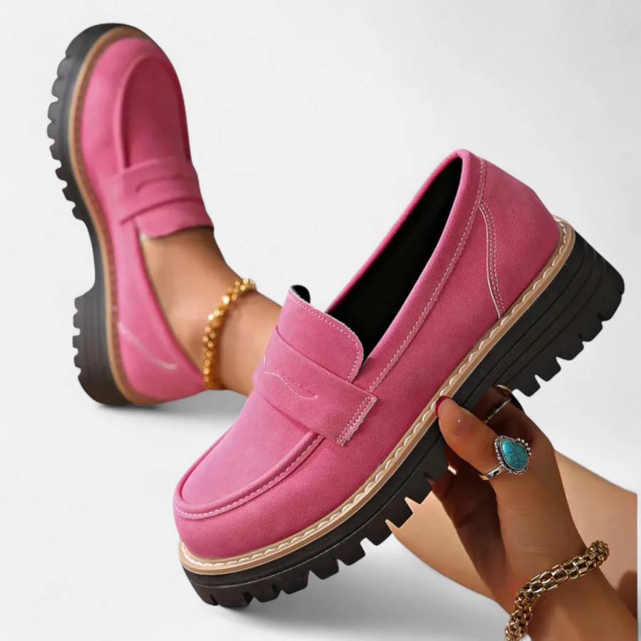Loafers Dames Suede met Dikke Zool