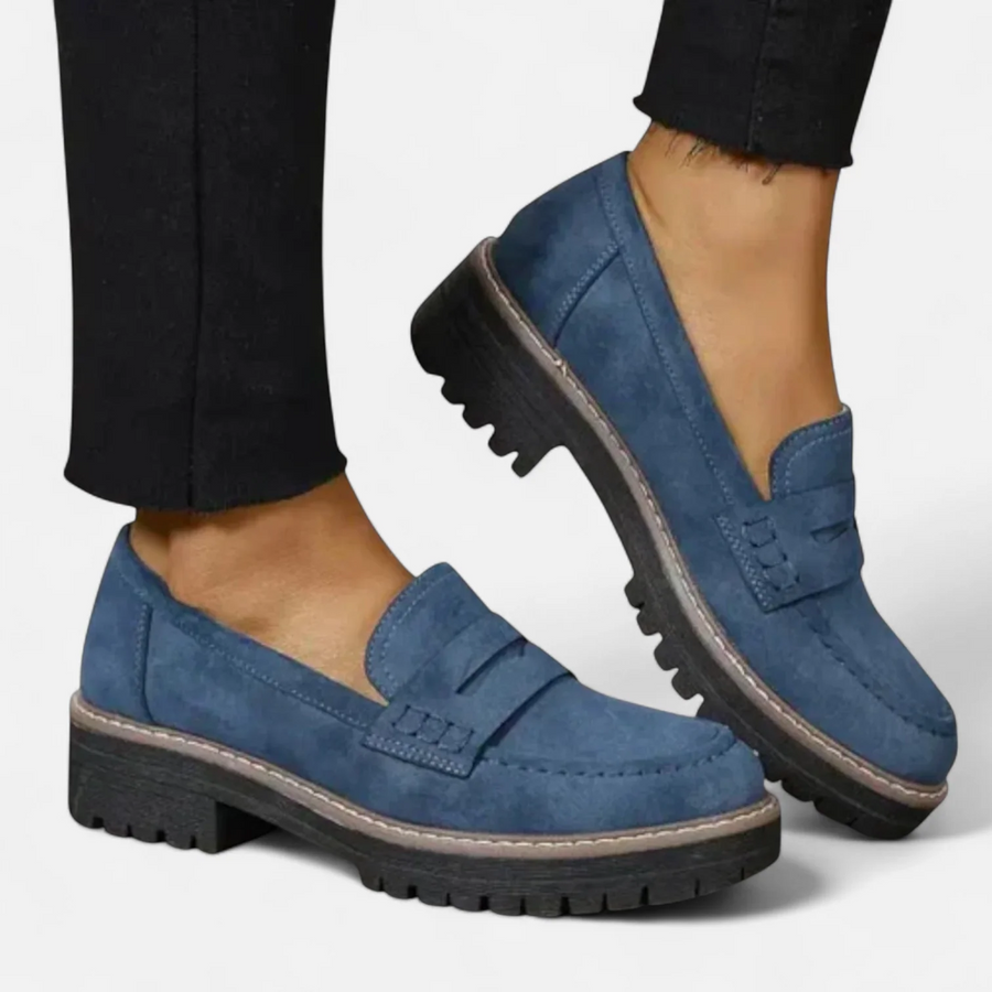Loafers Dames Suede met Dikke Zool