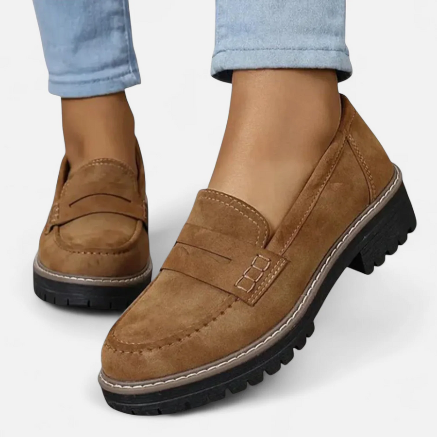 Loafers Dames Suede met Dikke Zool