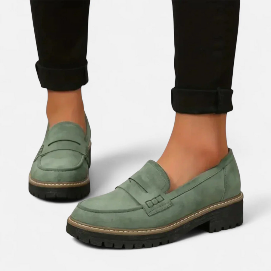 Loafers Dames Suede met Dikke Zool