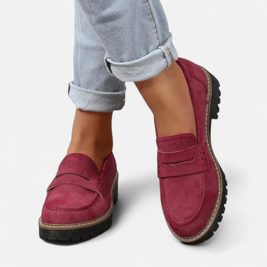 Loafers Dames Suede met Dikke Zool