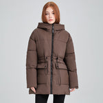 Parka Jas Dames met Verstelbare Taille en Capuchon