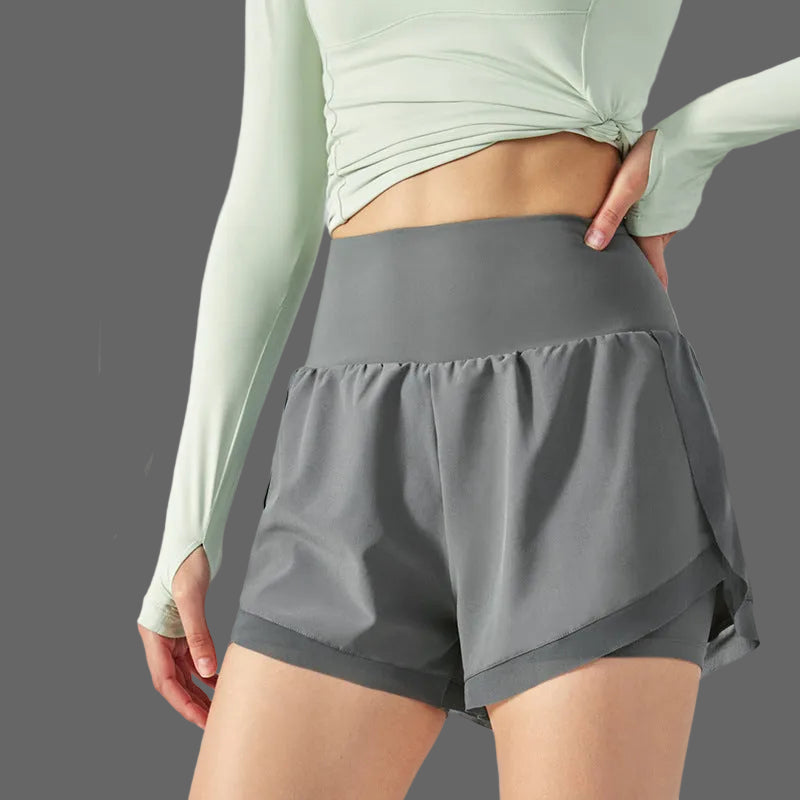 2-in-1 sportshort met binnenbroek Dames