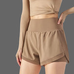 2-in-1 sportshort met binnenbroek Dames