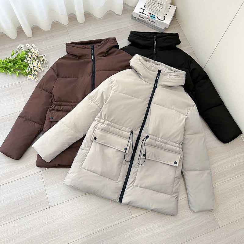 Parka Jas Dames met Verstelbare Taille en Capuchon