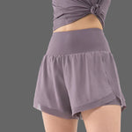 2-in-1 sportshort met binnenbroek Dames