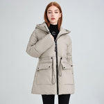 Parka Jas Dames met Verstelbare Taille en Capuchon
