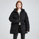 Parka Jas Dames met Verstelbare Taille en Capuchon
