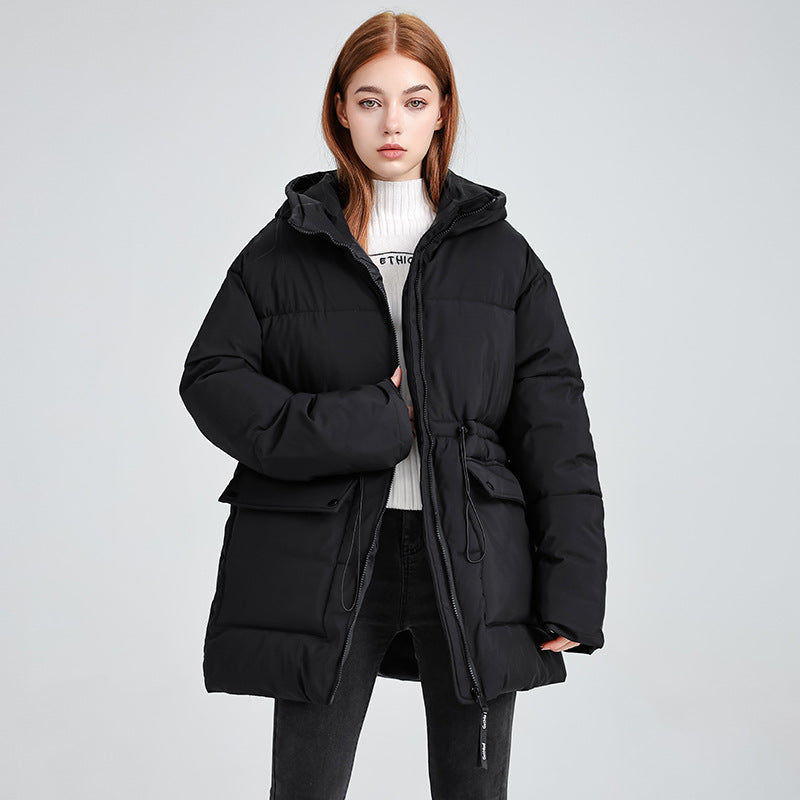 Parka Jas Dames met Verstelbare Taille en Capuchon