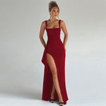 Maxi jurk met open rug Dames